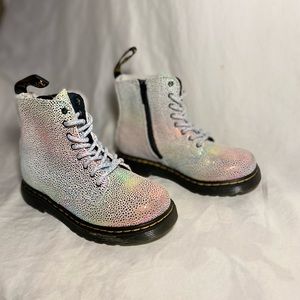 Girls Dr. Marten’s iridescent rainbow boot size US 9